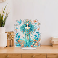 Load image into Gallery viewer, Acrylic Special Shape Ocean Girl Desktop Diamond Art Kits for Home Office Decor
