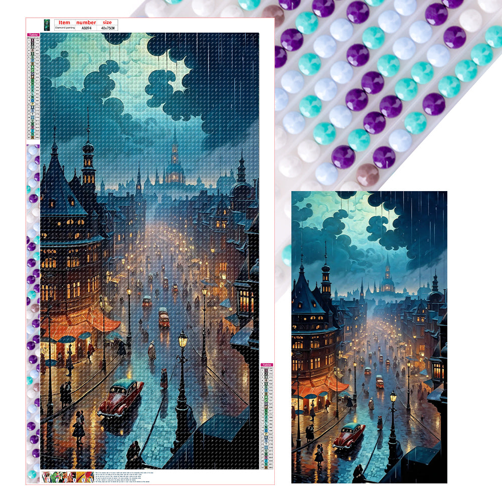 Diamond Painting - Full Round - night city (40*75CM)