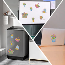 Load image into Gallery viewer, 8Pcs Special Shape Bouquet Diamond Painting Fridge Stickers for Home Decor
