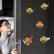 Load image into Gallery viewer, 8Pcs Special Shape Bee Diamond Painting Fridge Stickers for Home Decor
