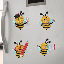 Load image into Gallery viewer, 8Pcs Special Shape Bee Diamond Painting Fridge Stickers for Home Decor
