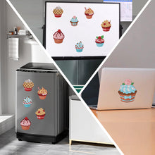 Load image into Gallery viewer, 8Pcs Special Shape Cake Diamond Painting Fridge Stickers for Home Decor
