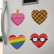 Load image into Gallery viewer, 8Pcs Special Shape Heart Diamond Painting Fridge Stickers for Home Decor
