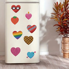 Load image into Gallery viewer, 8Pcs Special Shape Heart Diamond Painting Fridge Stickers for Home Decor
