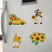 Load image into Gallery viewer, 8Pcs Special Shape Sunflower Diamond Painting Fridge Stickers for Home Decor
