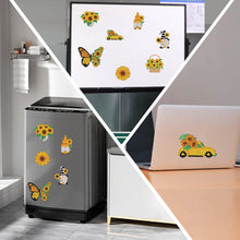 Load image into Gallery viewer, 8Pcs Special Shape Sunflower Diamond Painting Fridge Stickers for Home Decor
