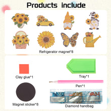 Load image into Gallery viewer, 8Pcs Special Shape Sunflower Diamond Painting Fridge Stickers for Home Decor
