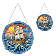 Load image into Gallery viewer, Sailboat On The Sea Special Shape Diamond Painting Decor for Garden Window Decor
