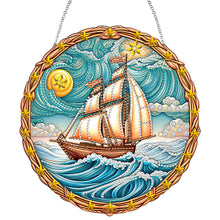 Load image into Gallery viewer, Sailboat On The Sea Special Shape Diamond Painting Decor for Garden Window Decor
