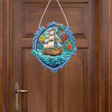 Load image into Gallery viewer, Sailboat On The Sea Special Shape Diamond Painting Decor for Garden Window Decor
