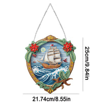 Load image into Gallery viewer, Sailboat On The Sea Special Shape Diamond Painting Decor for Garden Window Decor
