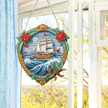 Load image into Gallery viewer, Sailboat On The Sea Special Shape Diamond Painting Decor for Garden Window Decor
