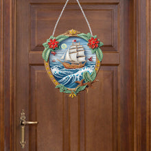 Load image into Gallery viewer, Sailboat On The Sea Special Shape Diamond Painting Decor for Garden Window Decor
