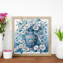 Load image into Gallery viewer, Diamond Painting - Partial Special Shaped - Hundred-flower porcelain vase (30*30CM)
