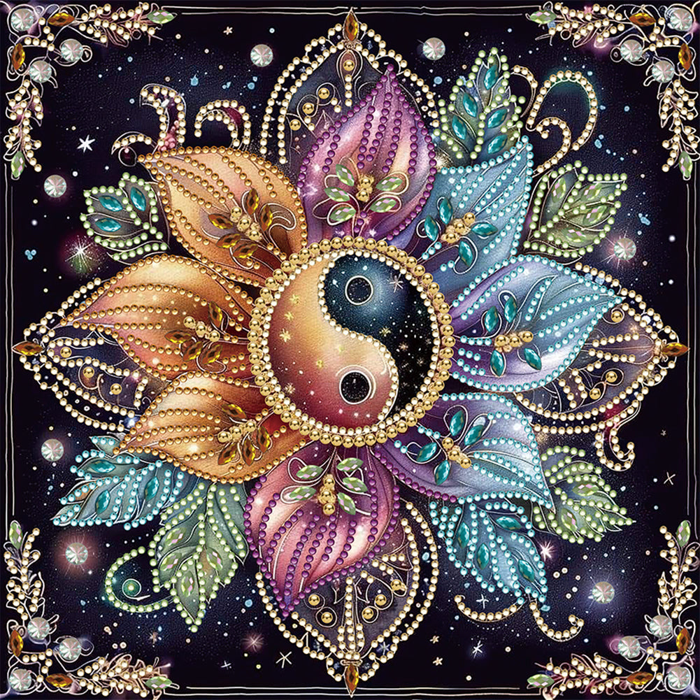 Diamond Painting - Partial Special Shaped - Bagua Xiaocaihua (30*30CM)