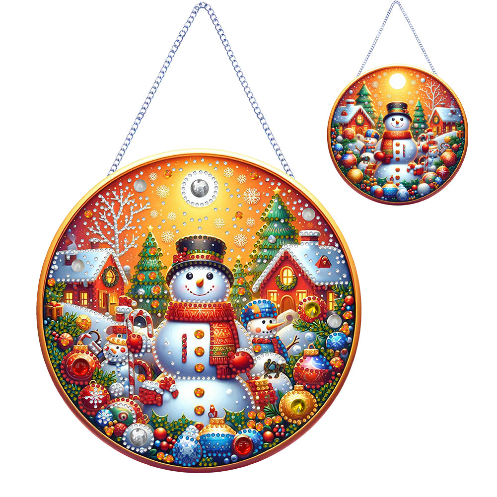Christmas Special Shape Garland Diamond Painting Hanging Pendant for Wall Window