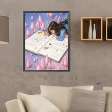 Load image into Gallery viewer, Diamond Painting - Full Round - Cartoon Girl Reading (30*40CM)
