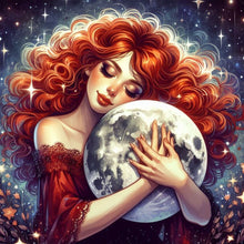Load image into Gallery viewer, Diamond Painting - Full Round - Fantasy Starry Red-haired Girl (40*40CM)
