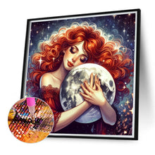 Load image into Gallery viewer, Diamond Painting - Full Round - Fantasy Starry Red-haired Girl (40*40CM)
