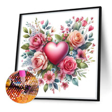 Load image into Gallery viewer, Diamond Painting - Full Round - Watercolor Heart Flower (40*40CM)

