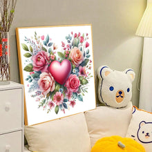 Load image into Gallery viewer, Diamond Painting - Full Round - Watercolor Heart Flower (40*40CM)
