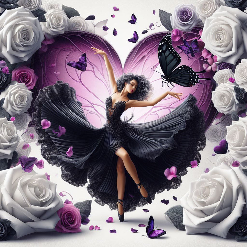 Diamond Painting - Full Round - Black Swan Ballet (40*40CM)