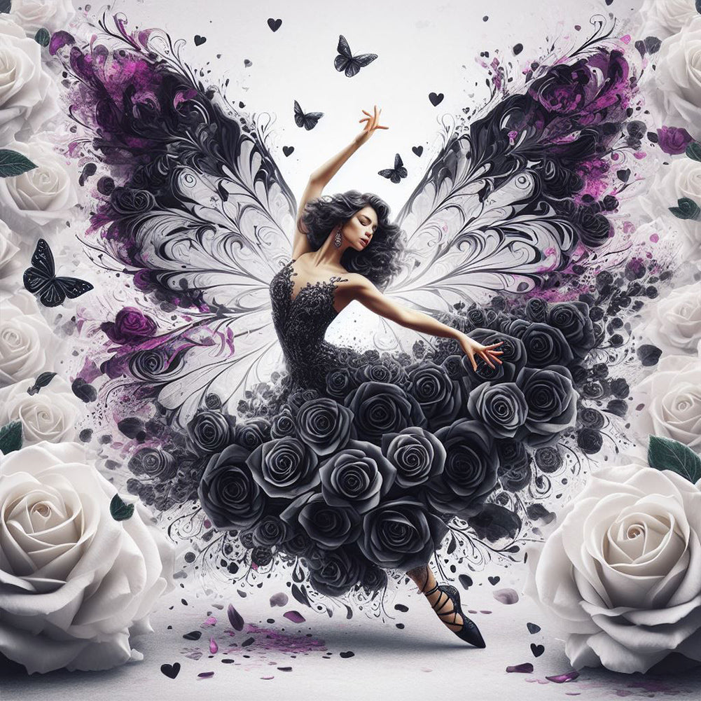 Diamond Painting - Full Round - Black Rose Dancer (40*40CM)