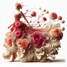 Load image into Gallery viewer, Diamond Painting - Full Round - Pink Rose Model (40*40CM)
