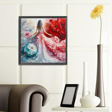Load image into Gallery viewer, Diamond Painting - Full Round - Back View of Flower Skirt (40*40CM)
