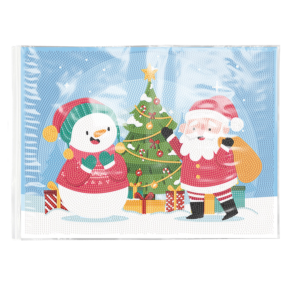 Christmas DIY Diamond Dot Kits Round Diamond Painting Table Mats for Kids Adults
