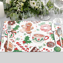 Load image into Gallery viewer, Christmas DIY Diamond Dot Kits Round Diamond Painting Table Mats for Kids Adults
