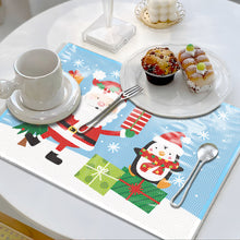 Load image into Gallery viewer, Christmas DIY Diamond Dot Kits Round Diamond Painting Table Mats for Kids Adults
