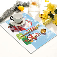 Load image into Gallery viewer, Christmas DIY Diamond Dot Kits Round Diamond Painting Table Mats for Kids Adults
