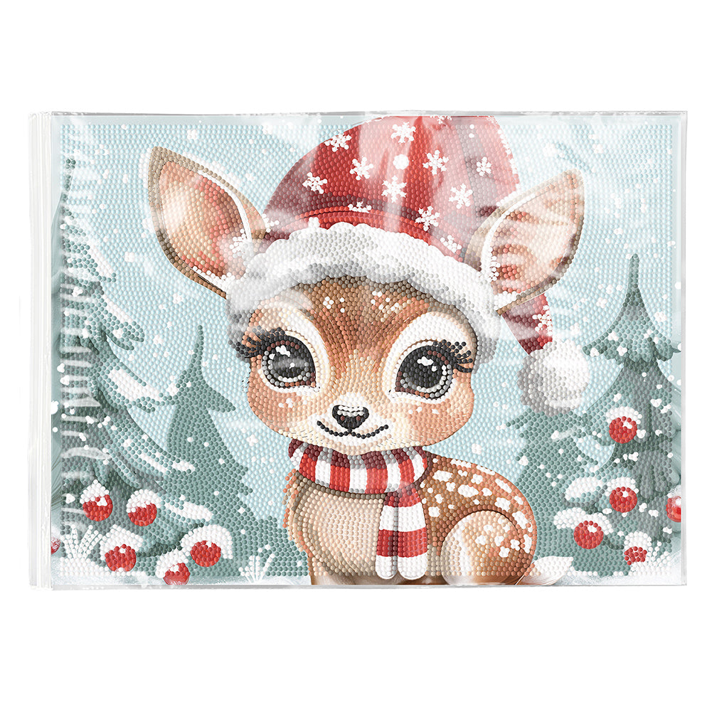 Christmas DIY Diamond Dot Kits Round Diamond Painting Table Mats for Kids Adults