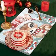 Load image into Gallery viewer, Christmas DIY Diamond Dot Kits Round Diamond Painting Table Mats for Kids Adults
