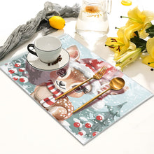Load image into Gallery viewer, Christmas DIY Diamond Dot Kits Round Diamond Painting Table Mats for Kids Adults
