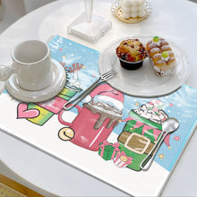 Load image into Gallery viewer, Christmas DIY Diamond Dot Kits Round Diamond Painting Table Mats for Kids Adults
