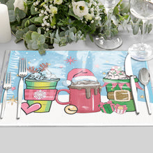 Load image into Gallery viewer, Christmas DIY Diamond Dot Kits Round Diamond Painting Table Mats for Kids Adults
