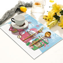 Load image into Gallery viewer, Christmas DIY Diamond Dot Kits Round Diamond Painting Table Mats for Kids Adults
