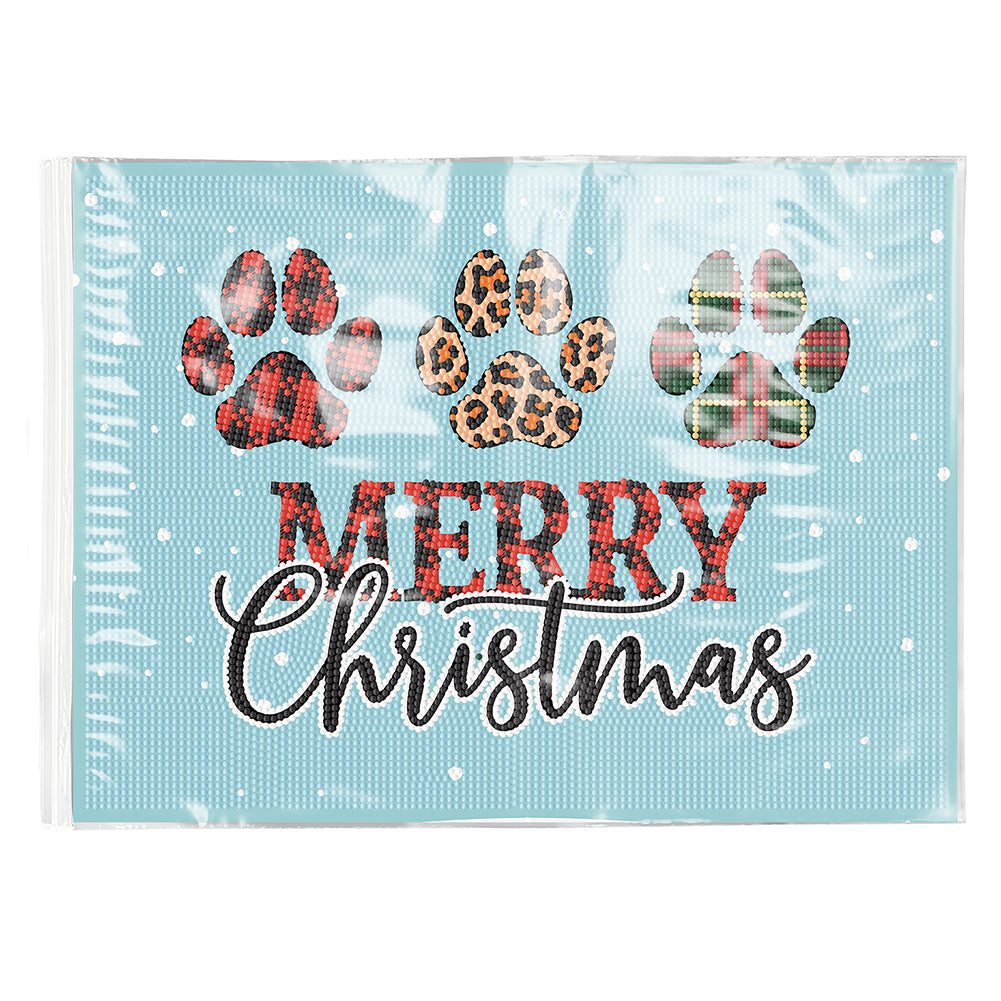 Christmas DIY Diamond Dot Kits Round Diamond Painting Table Mats for Kids Adults