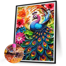 Load image into Gallery viewer, Diamond Painting - Full Round - paper art peacock (30*40CM)
