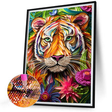 Load image into Gallery viewer, Diamond Painting - Full Round - paper art tiger (30*40CM)
