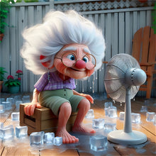 Load image into Gallery viewer, Diamond Painting - Full Round - hot summer old lady (30*30CM)
