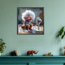 Load image into Gallery viewer, Diamond Painting - Full Round - hot summer old lady (30*30CM)
