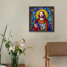 Load image into Gallery viewer, Diamond Painting - Full Round - stained glass art Jesus (30*30CM)
