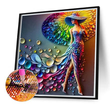 Load image into Gallery viewer, Diamond Painting - Full Round - colorful art girl (40*40CM)
