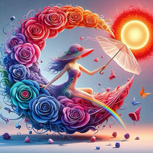 Load image into Gallery viewer, Diamond Painting - Full Round - colorful art girl (40*40CM)
