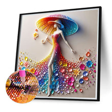 Load image into Gallery viewer, Diamond Painting - Full Round - colorful art girl (40*40CM)
