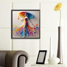 Load image into Gallery viewer, Diamond Painting - Full Round - colorful art girl (40*40CM)
