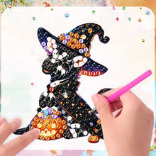 Load image into Gallery viewer, 8Pcs Acrylic Halloween Animals Diamond Art Magnets Decals for Fridge Whiteboards
